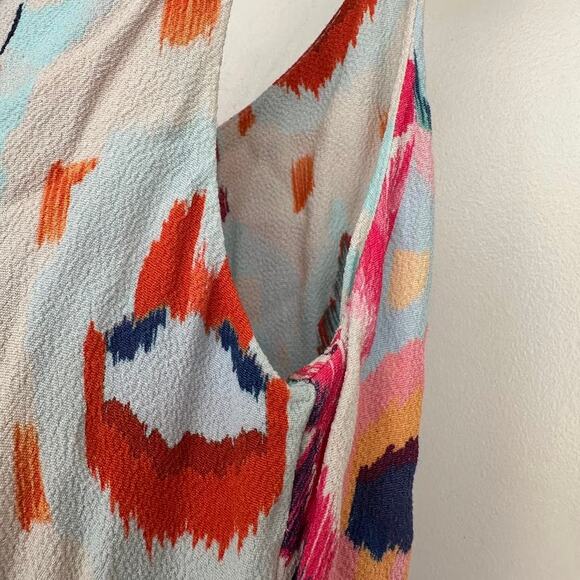 Farm Rio Womens Multicolor Ikat-Print Mini Wrap Dress Size XS - Picture 5 of 13